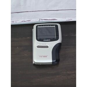 Casio TV-1900 Portable Handheld LCD Color Television Silver Vintage Retro 90s